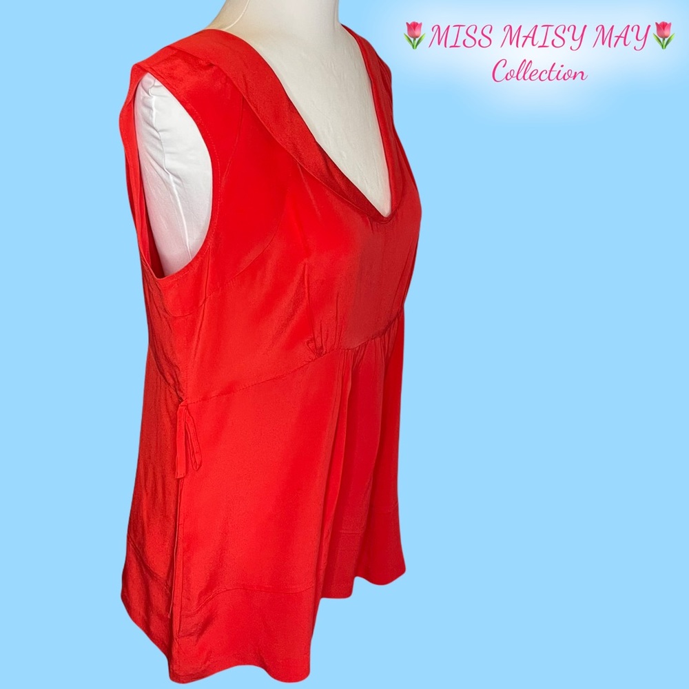 🎈Luft Balloons🎈SILK Striking sleeveless babydoll, Sexy deep V back, Sz L